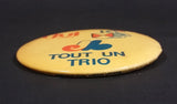 1970s CJUL 1360 AM Radio Montreal Expos Baseball Tout Un Trio O'Keefe Beer Button Pin - Treasure Valley Antiques & Collectibles