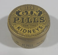 1940s National Drug and Chemical Company of Canada Limited BDC Gin Pills For The Kidneys Tin - Treasure Valley Antiques & Collectibles