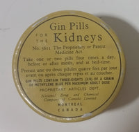 1940s National Drug and Chemical Company of Canada Limited BDC Gin Pills For The Kidneys Tin - Treasure Valley Antiques & Collectibles