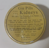 1940s National Drug and Chemical Company of Canada Limited BDC Gin Pills For The Kidneys Tin - Treasure Valley Antiques & Collectibles