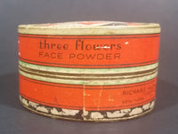 Antique 1920s Art Nouveau Three Flowers Face Powder Box Cardboard Container - Treasure Valley Antiques & Collectibles