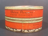 Antique 1920s Art Nouveau Three Flowers Face Powder Box Cardboard Container - Treasure Valley Antiques & Collectibles