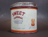 Vintage 1960s Sweet Caporal Cigarette Tobacco Tin with Lid - Imperial Tobacco - Treasure Valley Antiques & Collectibles