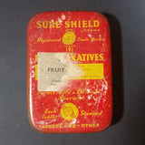 1930s Sure Shield Fruit Laxatives Pastilles Tin - Treasure Valley Antiques & Collectibles