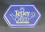 1987 Tetley Tea 150th Year Anniversary Blue & Gold Metal Tin Container - Treasure Valley Antiques & Collectibles