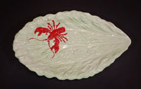 Antique 1930s Carlton Ware Lobster Serving Dish Platter Plate - Treasure Valley Antiques & Collectibles