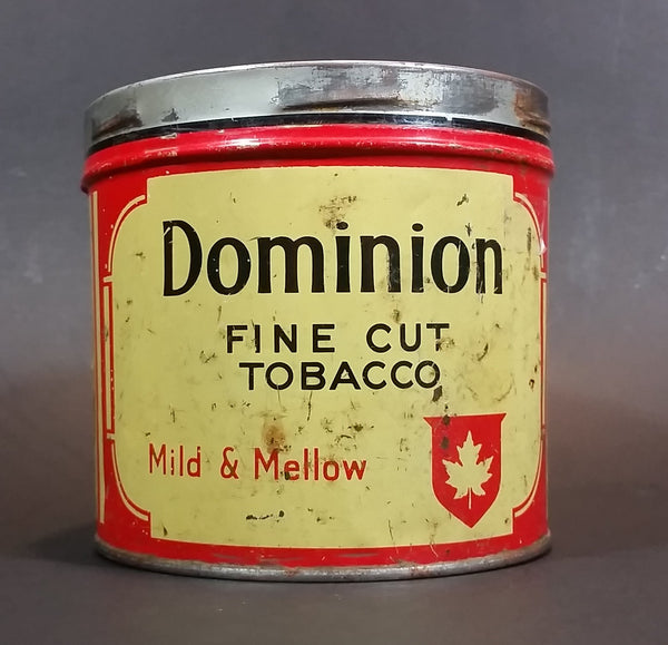 Vintage Dominion Mild & Mellow Fine Cut Tobacco Tin No Lid - Imperial Tobacco Montreal - Treasure Valley Antiques & Collectibles