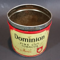 Vintage Dominion Mild & Mellow Fine Cut Tobacco Tin No Lid - Imperial Tobacco Montreal - Treasure Valley Antiques & Collectibles