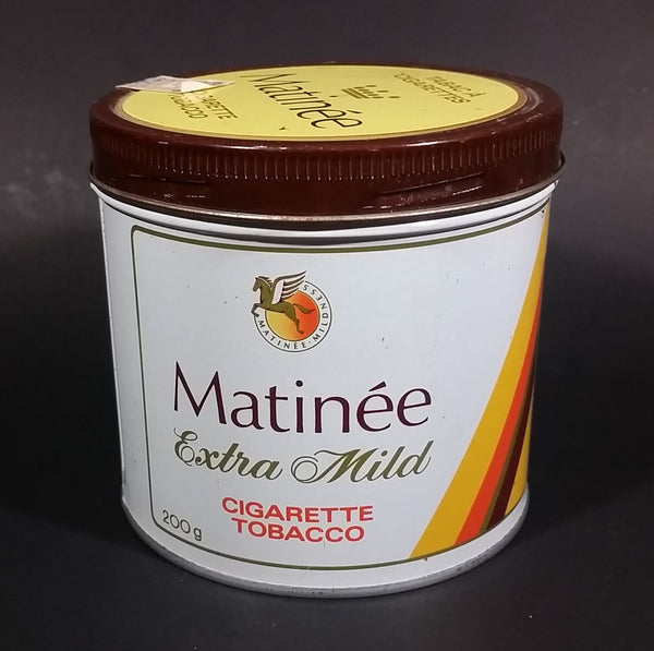 Vintage Late 1970s Matinee Extra Mild Cigarette Tobacco Tin with Lid - Treasure Valley Antiques & Collectibles