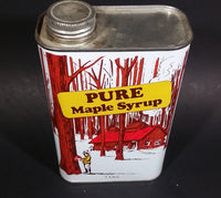 Vintage Rare French Canada Maple Syrup Tin Can 1991 French and English 4 Litres Great Graphics - Treasure Valley Antiques & Collectibles