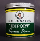 1940s Macdonald's Export Cigarette Tobacco Tin - Treasure Valley Antiques & Collectibles