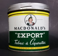 1940s Macdonald's Export Cigarette Tobacco Tin - Treasure Valley Antiques & Collectibles