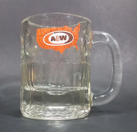 1972-1975 A & W Promotional Advertising United States Map Clear Glass Root Beer Mug - Treasure Valley Antiques & Collectibles