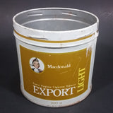 Vintage 1980s MacDonald Finest Virginia Cigarette Tobacco Export Light Tobacco Tin No Lid - Treasure Valley Antiques & Collectibles