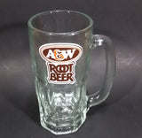 1970s A & W Root Beer Logo 6 7/8" Clear Glass Mug - Treasure Valley Antiques & Collectibles