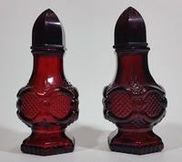 Vintage Avon Cape Cod Collection Ruby Red Salt & Pepper Shakers - Treasure Valley Antiques & Collectibles