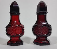 Vintage Avon Cape Cod Collection Ruby Red Salt & Pepper Shakers - Treasure Valley Antiques & Collectibles