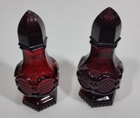 Vintage Avon Cape Cod Collection Ruby Red Salt & Pepper Shakers - Treasure Valley Antiques & Collectibles