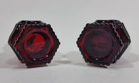 Vintage Avon Cape Cod Collection Ruby Red Salt & Pepper Shakers - Treasure Valley Antiques & Collectibles