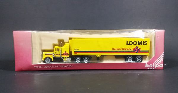 Early 1990s Herpa Promotex Loomis Courier Service Mayne Nickless Transport 1:87 Scale Semi Truck - Treasure Valley Antiques & Collectibles