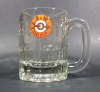 1961-1968 A & W Allen & Wright Soda Pop Beverage 4 1/4" Clear Glass Root Beer Mug - Treasure Valley Antiques & Collectibles