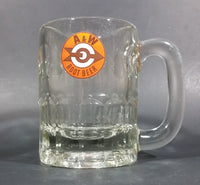 1961-1968 A & W Allen & Wright Soda Pop Beverage 4 1/4" Clear Glass Root Beer Mug