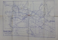 c. 1971 Fraser Valley Real Estate Board Map of The Western Portion Fraser Valley & Municipality of Langley - Treasure Valley Antiques & Collectibles