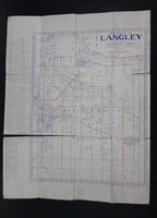 c. 1971 Fraser Valley Real Estate Board Map of The Western Portion Fraser Valley & Municipality of Langley - Treasure Valley Antiques & Collectibles