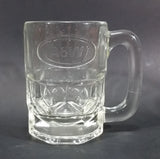 1970s-1980s A & W Allen and Wright Embossed Clear 4 1/2" Root Beer Mug - Treasure Valley Antiques & Collectibles