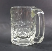 1970s-1980s A & W Allen and Wright Embossed Clear 4 1/2" Root Beer Mug - Treasure Valley Antiques & Collectibles