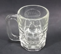 1970s-1980s A & W Allen and Wright Embossed Clear 4 1/2" Root Beer Mug - Treasure Valley Antiques & Collectibles