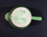 Vintage Jaded Green Striped Creamer Made in England Silver Trimmed and Numbered - Treasure Valley Antiques & Collectibles