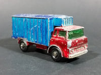 1967-1972 Lesney Matchbox No. 44 GMC Refrigerator Truck Red/Blue (Bumper, No Tow, w/ Door Stop) (A) - Treasure Valley Antiques & Collectibles