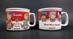 Set of 2 1997 Campbell's Soup M'm! M'm! Children Design Good Ceramic Soup Mug - Treasure Valley Antiques & Collectibles