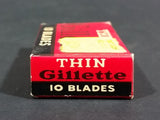 Vintage Gillette Thin Disposable Shaving Blades Box - Treasure Valley Antiques & Collectibles