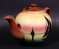 Very Rare 1940s Sailboat Torquay Mottoware Devon Teapot - Treasure Valley Antiques & Collectibles