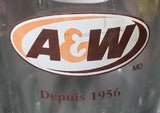 Modern A & W Allen and Wright Since 1956 Clear 7" Tall Root Beer Mug - Treasure Valley Antiques & Collectibles