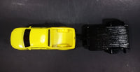 ERTL John Deere Yellow Pickup Truck with Black Flatbed Trailer Diecast Toy 1/25 Scale - Treasure Valley Antiques & Collectibles
