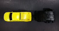 ERTL John Deere Yellow Pickup Truck with Black Flatbed Trailer Diecast Toy 1/25 Scale - Treasure Valley Antiques & Collectibles