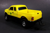 ERTL John Deere Yellow Pickup Truck with Black Flatbed Trailer Diecast Toy 1/25 Scale - Treasure Valley Antiques & Collectibles