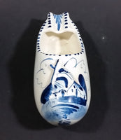 Delft Blue Style Dutch Windmill Decor Ceramic Clog Shoe Ash Tray - Treasure Valley Antiques & Collectibles