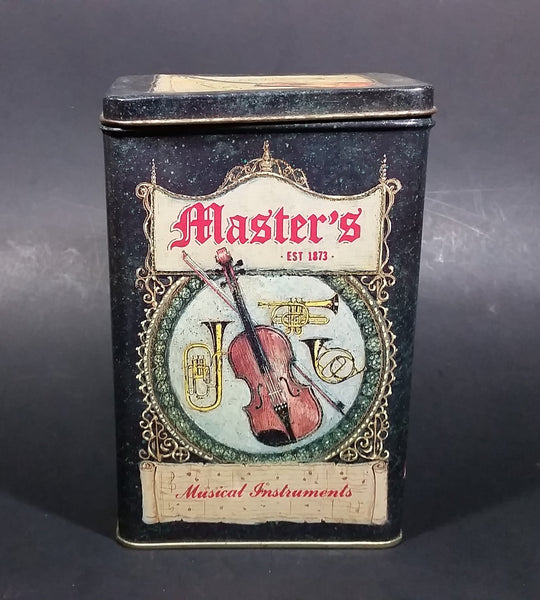 Vintage Charles Keller Master's Est 1873 Musical Instruments Biscuit/Coffee/Tea Decorative Tin - Treasure Valley Antiques & Collectibles