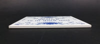 Vintage MOSA Holland Delft Blue "'it bêste stik húsried is in goed wiif" Frisian Ceramic Tile - Treasure Valley Antiques & Collectibles