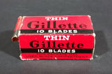 Antique Gillette Thin Disposable Blades w/ Used Blade Storage Compartment - Treasure Valley Antiques & Collectibles