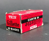 Antique Gillette Thin Disposable Blades w/ Used Blade Storage Compartment - Treasure Valley Antiques & Collectibles