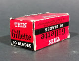 Antique Gillette Thin Disposable Blades w/ Used Blade Storage Compartment - Treasure Valley Antiques & Collectibles