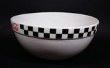 2002 Gibson Coca-Cola Coke White with Black Checkered Retro Style Large 10 1/2" Mixing Bowl - Treasure Valley Antiques & Collectibles