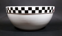 2002 Gibson Coca-Cola Coke White with Black Checkered Retro Style Large 10 1/2" Mixing Bowl - Treasure Valley Antiques & Collectibles