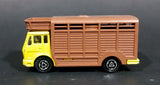 1980s Majorette Made in France Mercedes Betaillere Yellow/Brown Animal Truck Die-cast Toy - Treasure Valley Antiques & Collectibles