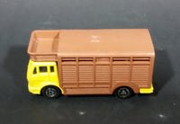 1980s Majorette Made in France Mercedes Betaillere Yellow/Brown Animal Truck Die-cast Toy - Treasure Valley Antiques & Collectibles